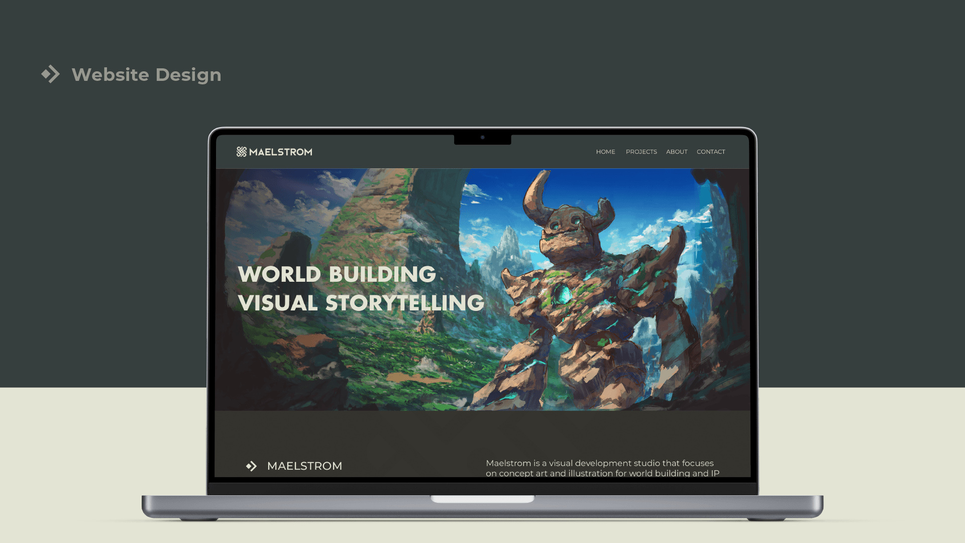 Maelstrom Creatives web design — desktop view